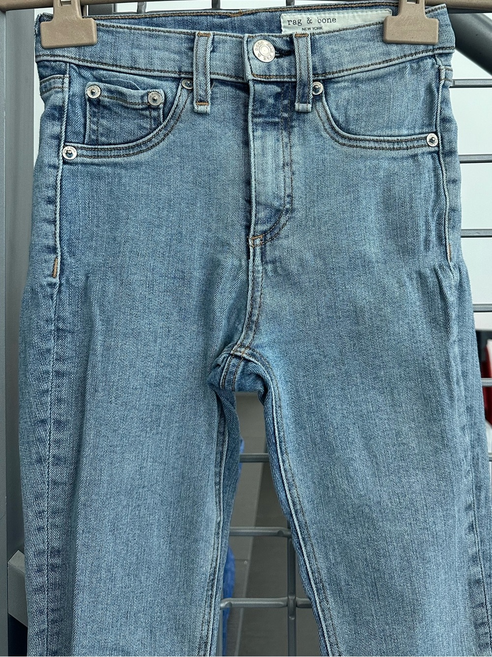 rag & bone Women's Light Wash Blue High Rise Ankle Skinny Jeans 5-Pocket Sz 23